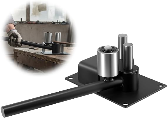 Heavy Duty Rod Bender, Bendable Diameter 4-14mm Steel Rod, Manual Rebar Bender, Portable Bender Hand Manual Steel Rod Bender Tool for DIY and Construction