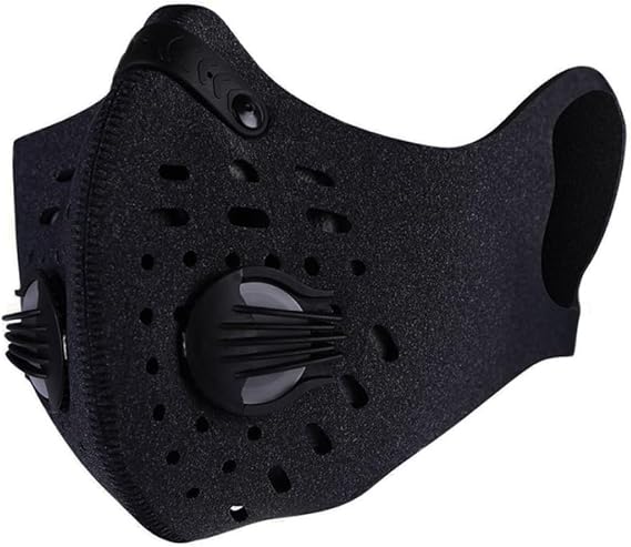 Activated Carbon Dust Mask Pollution Mask Anti Pollen Allergens Face Mask Exhaust Gas Mask Filtrate Pm2.5 Mask For Running Cycling Outdoor Activities Keep Warm,Black, face mask for dust