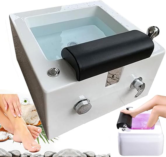 Portable Acrylic Massage Foot Bath Tub with Heat & Massage, Foot Spa Massager for Home Use