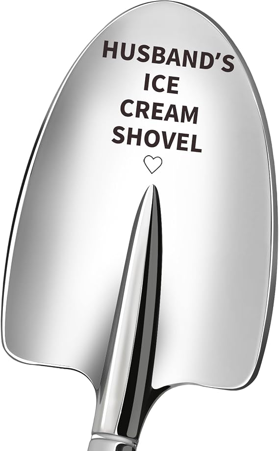 Fathers Day Gift for Husband from Wife, Anniversary Birthday Gifts for Husband Valentine's Day Gift for Him Men Husbands Ice Cream Shovel Funny Presents for Husband