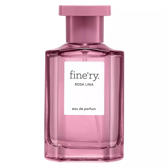 Fine'ry Lychee Rose Eau de Parfum Rosa Lina Long-Lasting Perfume for Women - Juicy, Sugared Floral, Romantic Skin Scent & Cashmere Musk - Full Size Hair & Body Fragrance, Gift for Her (60mL)