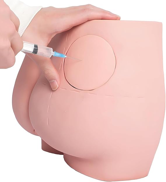 Buttock Injection Model Intramuscular Injection Training Model with Removable Skin Module and Rectal Module for Medical Educational Training Aid