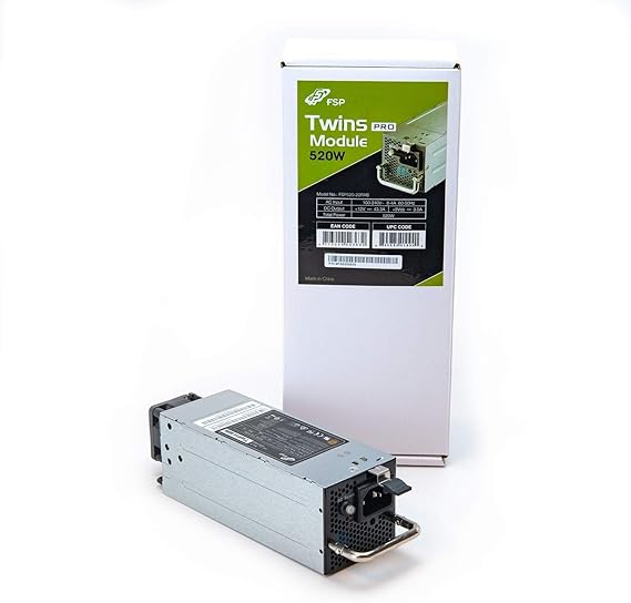FSP Twins Pro ATX PS2 11 Individual Module for Twins PRO 500W Efficiency Greater Than 90% Hot-Swappable Redundant Digital Power Supply FSP520-20RAB