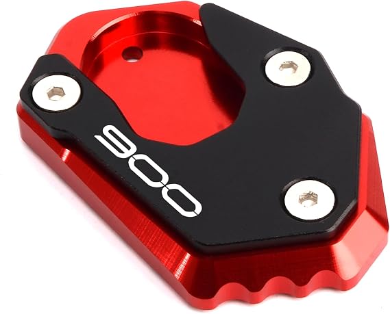 CNC Motorcycle Kickstand Pad For Z900 RS Z900 SE Red | For 2017-2025 2026 Z900 Z900RS z900SE foot side stand extension pad accessories, wider base prevents sinking