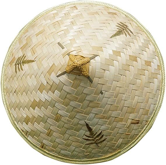 Chinese Bamboo Hat Conical Bamboo Hat Handmade Weave Bamboo Hat Traveling Farm Hat Sunshade Bamboo Hat