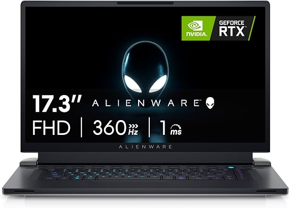 Alienware X17 R2 VR Ready Gaming Laptop - 17.3-inch FHD 360Hz 1ms Display, Core i7-12700H, 16GB RAM, 1TB SSD, NVIDIA GeForce RTX 3070Ti 8GB GDDR6, Bluetooth, Wi-Fi 6, USB-C, Windows 11 Home - White
