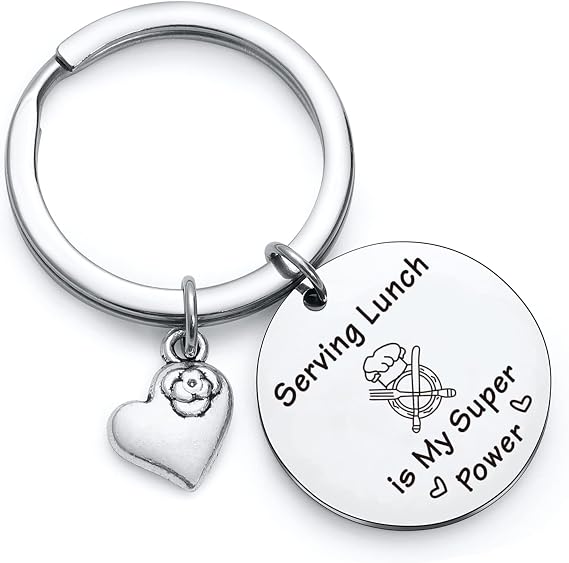 Lunch Keychain Lunch Lady Gift Cafeteria Worker Gift School Canteen Operators Keychain