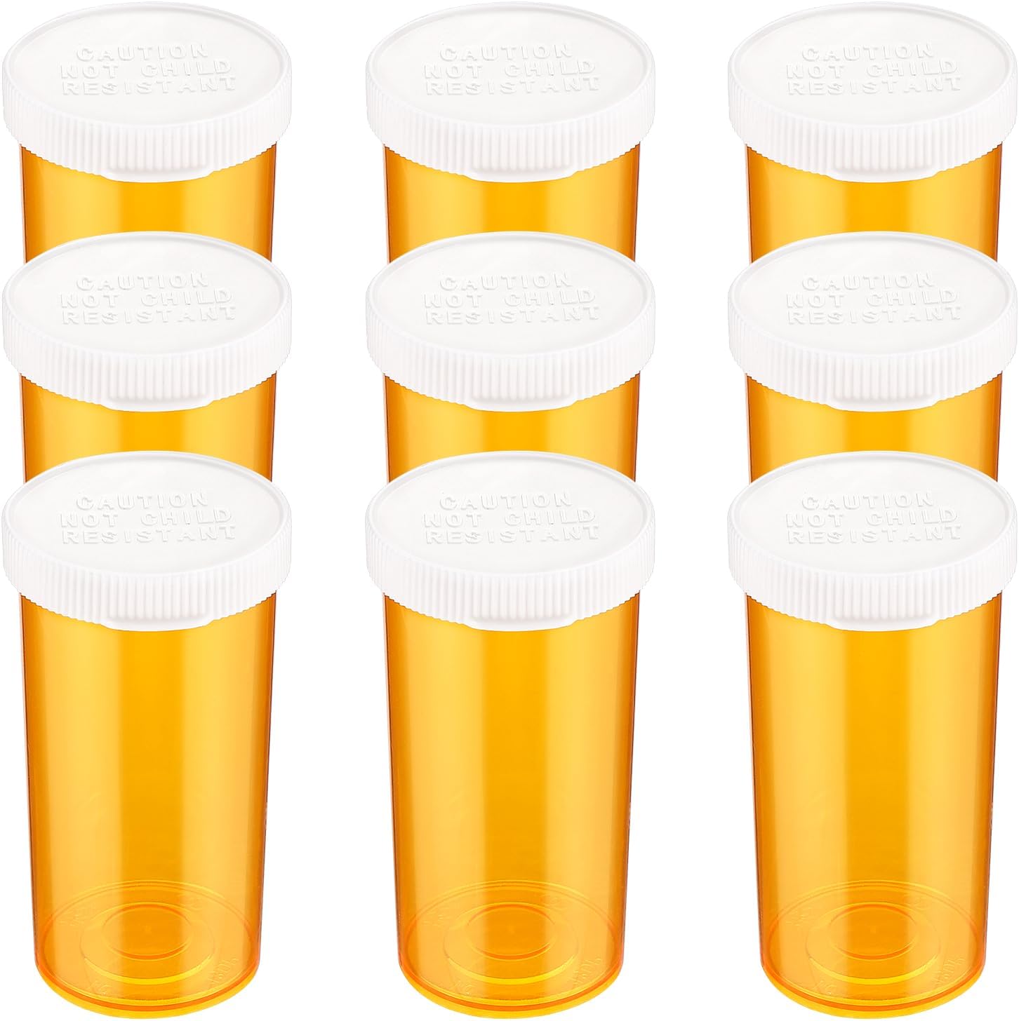 Empty Plastic Pill Bottles with Caps, Small Medicines Bottle 13 Drams Plastic Vials Easy Open Medication Vials Containers Clear Travel Pill Cases Organizers 9 Pcs
