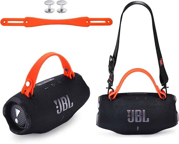 Silicone Handle Strap for JBL Xtreme Speaker, Anti-Slip Replacement Handle Belt for Xtreme 5/4/3/2, Portable Carrying Strap - Secure Grip, Durable & Easy Install (Orange)