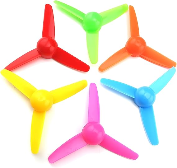 WALWAL 12 Pcs 3-Blade 80mm Fan Shape Propeller 2mm Shaft Propeller | Engineered from reinforced polycarbonate, our 3-blade propellers deliver exceptional thrust and speed