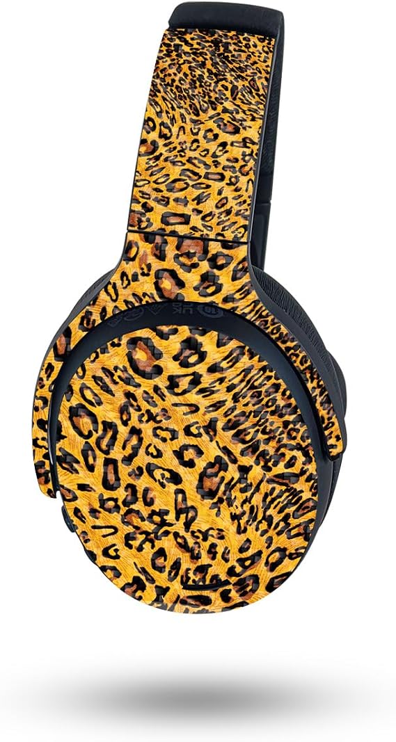 MightySkins Carbon Fiber Skin Compatible with Skullcandy Crusher ANC 2 - Cheetah Girl | Protective, Durable Textured Carbon Fiber Finish | Easy to Apply