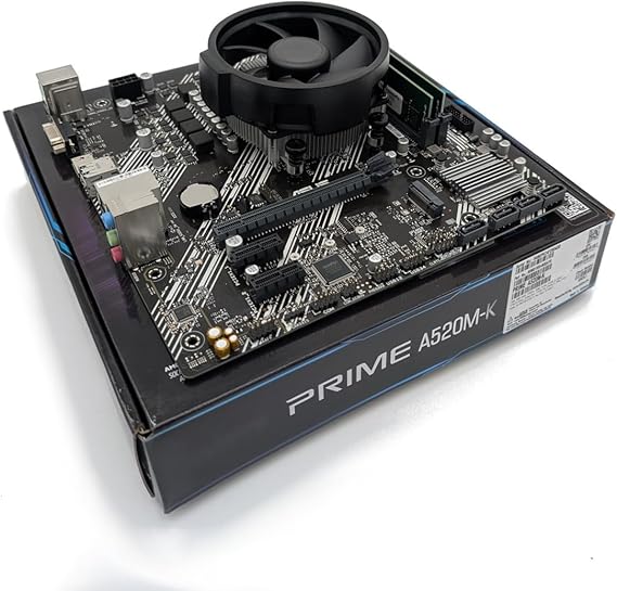 Ryzen 7 5700G 3.8Ghz (Turbo 4.6Ghz) 8 Core 16 Thread CPU, Prime A520M-K Motherboard &amp; 32GB 3000Mhz DDR4 RAM Pre-Built Bundle