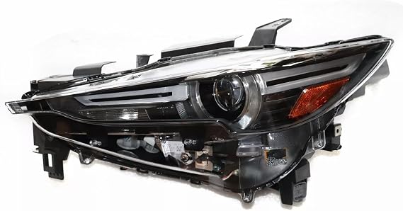 LED Headlight Assembly for Mazda CX-5 2017 2018 2019 2020 2021 Left Driver Side Front Head Lamp Replacement w/o AFS Clear Lens Black Housing (Left Driver Side)