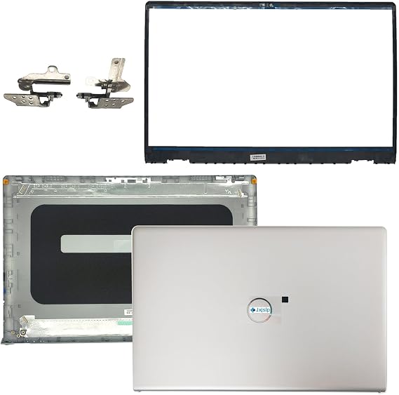 Replacement for DELL Inspiron 15 3510 3511 3515 LCD Back Cover Rear Top Lid with Hinges and Front Bezel Frame DDM9D 0DDM9D 9WC73 09WC73 Silver