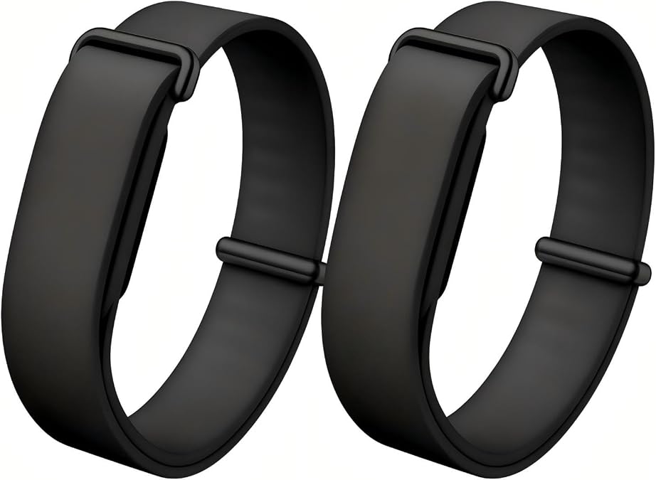 Silicone Replacement Band Compatible with Google Fitbit Air Screenless Fitness Tracker, Adjustable Sport Wrist Strap with Stainless Steel Buckle, Water & Sweat Resistant for Men Women Daily Workout