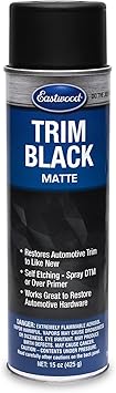 Eastwood Automotive Black Trim Restorer Aerosol Spray | Long Lasting Car Exterior Black Trim Restoration | Instantly Revives Color and Shine for Car Trims, Bolts & Screws | 15 Oz Semi-Gloss Finish