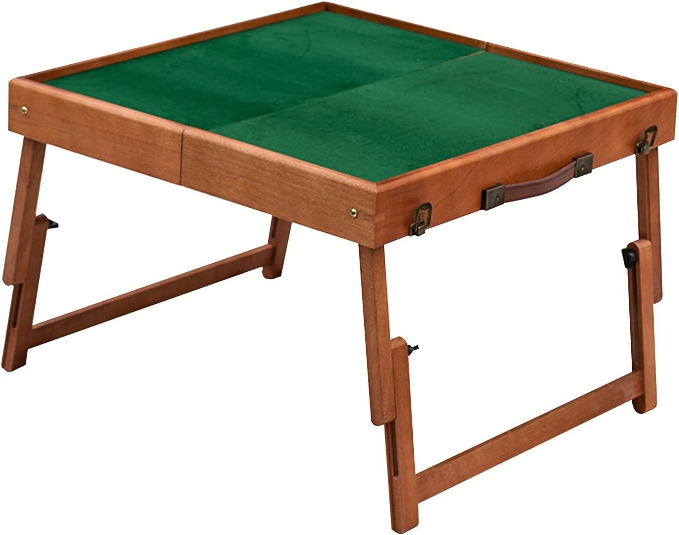 Foldable Portable Mahjong Table, Folding Game Table, Height Adjustable, for Home, Dormitory, Travel, No Mahjong Tiles
