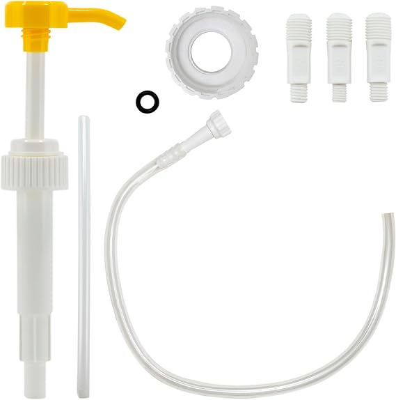 Five Oceans Gear Oil Pump for Standard Quart Bottles and Gallon Bottles, 8cc Per Pump Stroke - Includes 3/8-Inch, 8mm and 10mm Adapters, Fits Most Marine Boat Outboard and Sterndrives Motors - FO4770
