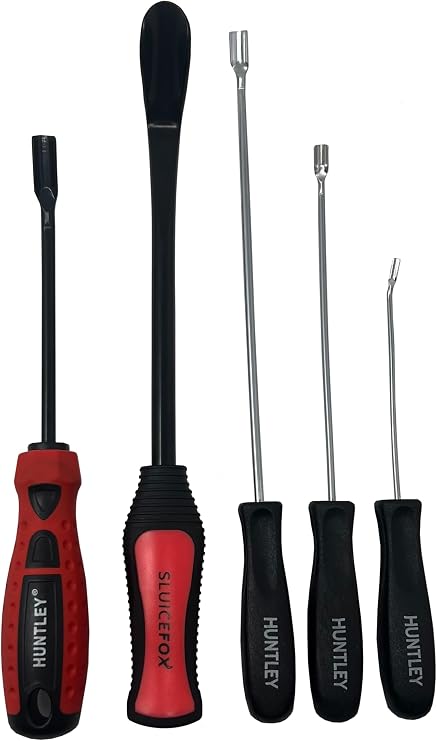 Huntley Spoon Prospecting Crevice Tool Scoop Scraping Tool Gold panning Kits; Multiple Sizes of Heavy Duty Scraping Spoon pry bar paydirt Spoon tip