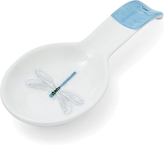 Cooksmart English Meadows Large Ceramic Spoon Rest for Kitchen Spoons | British Designed, Durable Ceramic, Countertop Accessory, Heat Resistant, Easy Clean, Kitchen Organisation, Everyday Cooking