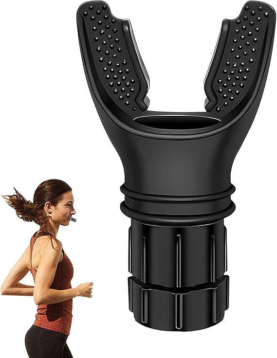 Lung Trainer, Breathing Trainer, Lung Exerciser, Lung Flexer, Deep Breathing Exerciser Device, Portable Breathing Exerciser, For Daily Fitness Training, Easy to Clean (Black)