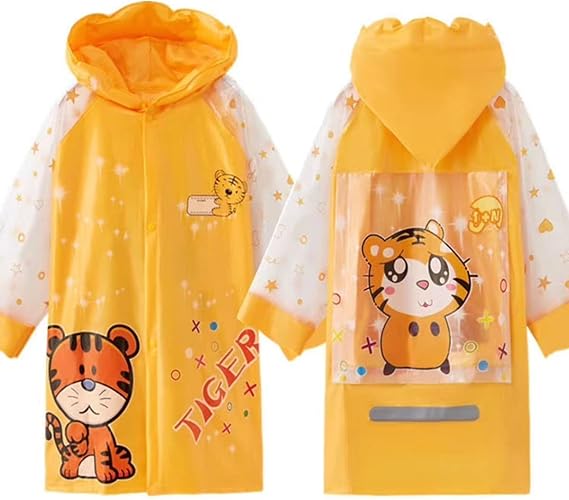children's raincoat Girls Boys Rain Jackets Lightweight PU Waterproof Hooded Raincoats