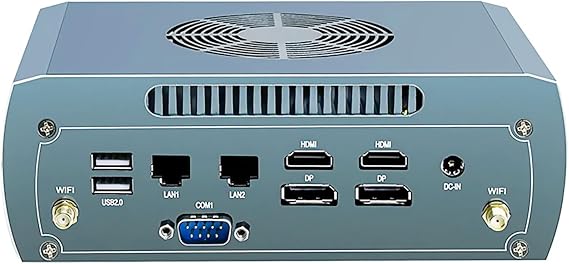 Mini PC Barebone, Ryzen 7 8845HS Mini Computer, Dual 2.5G LAN 2xDDR5 2xNVMe Firewall PC Gaming Computer 4x8K Wi-Fi6