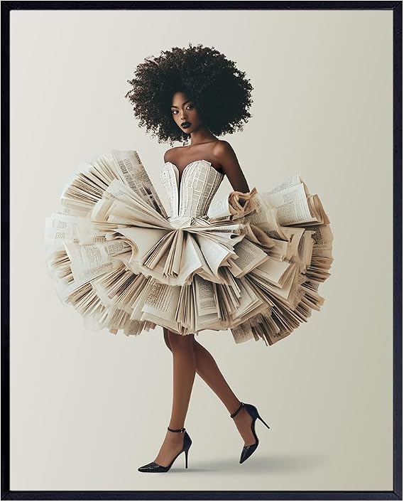 Black Woman Art Prints - Black Art for African American Women - Culture Classroom Wall Artwork - Literary Wall Picture, African American Decor, Pride Fashion Decor, Empowered Women Picture