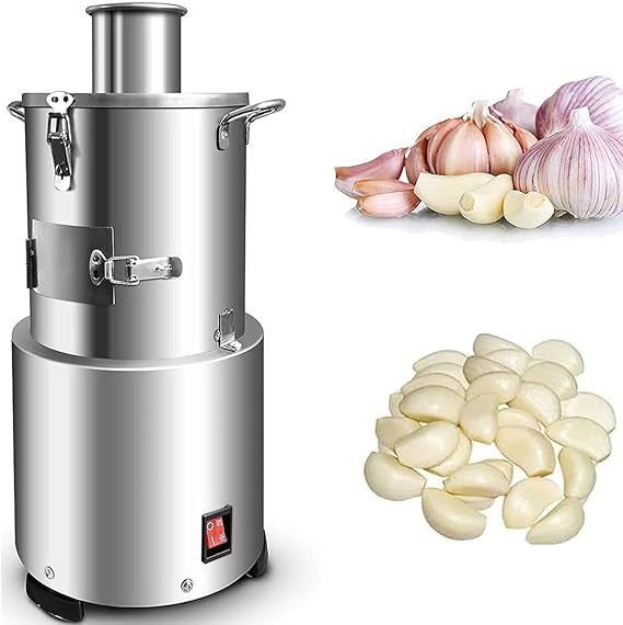 Garlic Peeler Machine 200W Commercial Electric, Silver Kitchen Innovations Garlic Peel - 30KG/H Garlic Peeling, Separator for Restaurants and Home Use