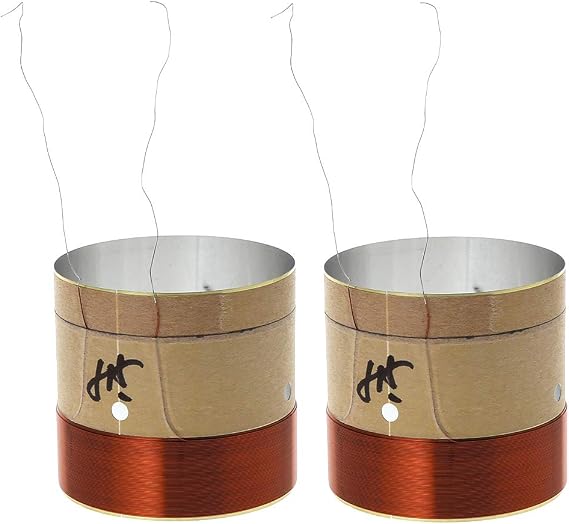 2Pcs 51.5mm Woofer Voice Bass Coil White Aluminum for 10" 12" 15" Subwoofer Voice Coil for Repair White Aluminum with Sound Holes