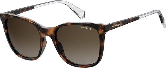 Polaroid Women's PLD 4059/S Rectangular, Havana Sunglasses