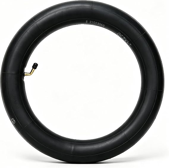 Butyl Rubber Inner Tube, Heavy Duty Inner Tube with Bent Valve Stem for Electric Bike Motorcycle Tire Replacement