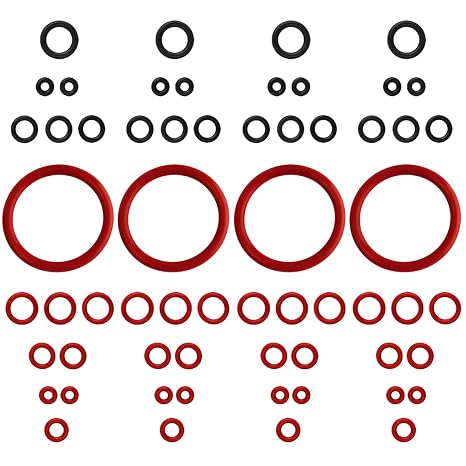 Wolfride 60Pcs Seal O-Ring Kit Gasket Seal Set Saeco Philips Gaggia Coffee Machine, Professional Coffee Machine O'Rings Maintenance Kit Seal O Rings Nozzle Gasket