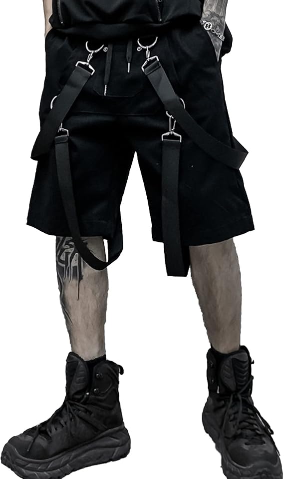 XYXIONGMAO Men's Shorts Techwear Sweatpants Slacks Hip Hop Streetwear Jogger Tactical Cargo Pants Overalls