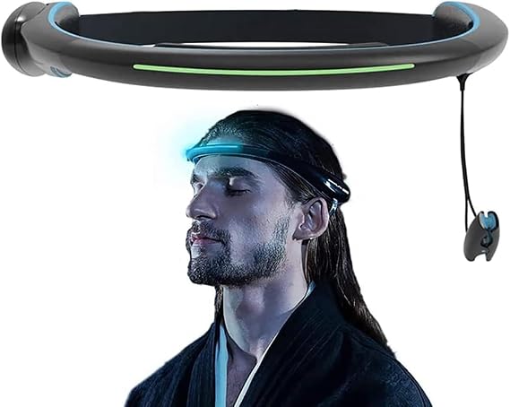 Brain Sensing Headband, Smart Biosensing Meditation Headband with Emotion Perception Light, Fit More Than 20 Apps, for Cognitive Support, Neurofeedback Training, Stress Management
