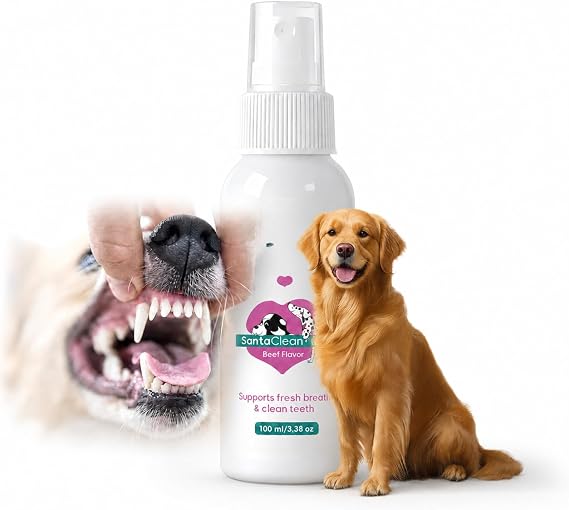 DentaClean Spray for Dogs & Cats, No-Brush Plaque & Tartar Remover