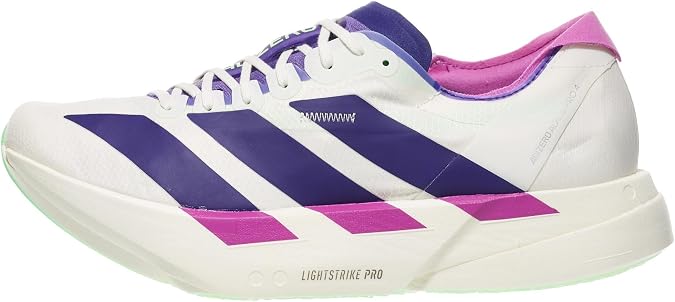 adidas Mens Adizero Adios Pro 4 Running Sneakers Shoes - White