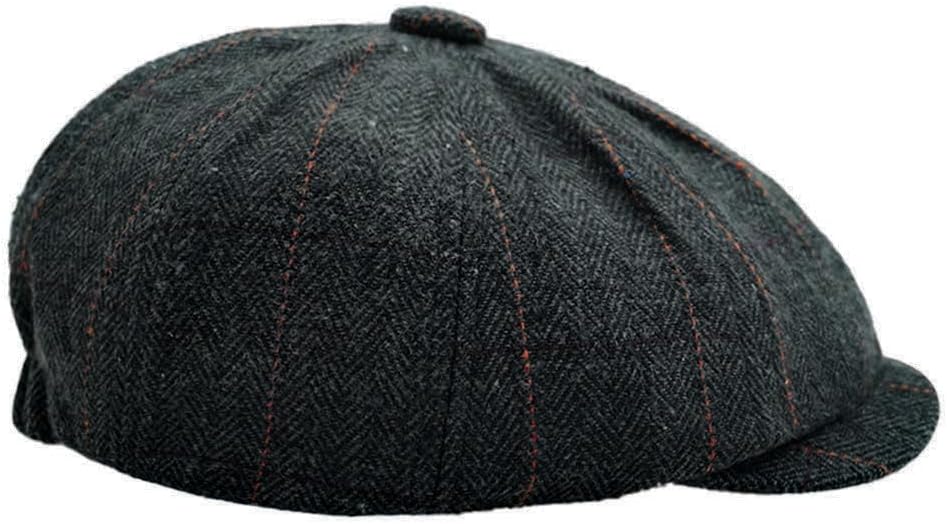 Newsboy Cap Gatsby Baker Boy Hat Flat Caps Tweed Adjustable Peaky Herringbone Cloth Cap Hat