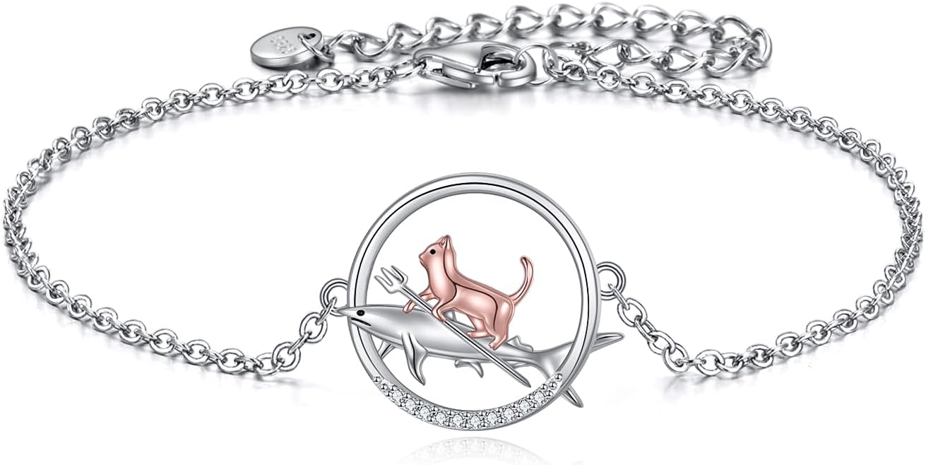 YFN Sterling Silver Bracelet Tennis Racket/Baseball/Pineapple/Shark/Turtle Bracelet Sport Jewelry Gifts For Women