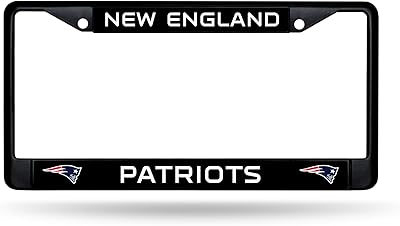Rico Industries NFL Football Black Chrome Frame with Decal Inserts 12 x 6 CarTruck Auto Accessory
