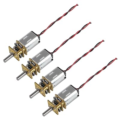 4Pcs Mini Micro N20 Gear Motor DC 3V-6V Slow Speed Full Metal Gearbox DIY Robot Car DIY Engine Toys