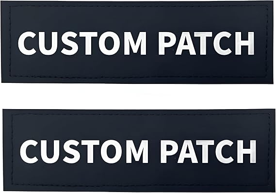 Personalized Dog Harrnes Patches 2 Pieces Custom Removable Dog Vest Name Patches Waterproof