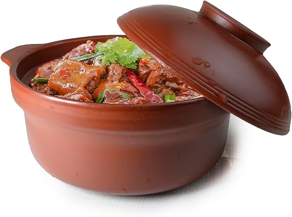 Shaguo Bowl Casserole Pot Clay Stone for Cooking Dolsot Bibimbap Soup Exclusive Range Unglazed Earthen (clay lid)