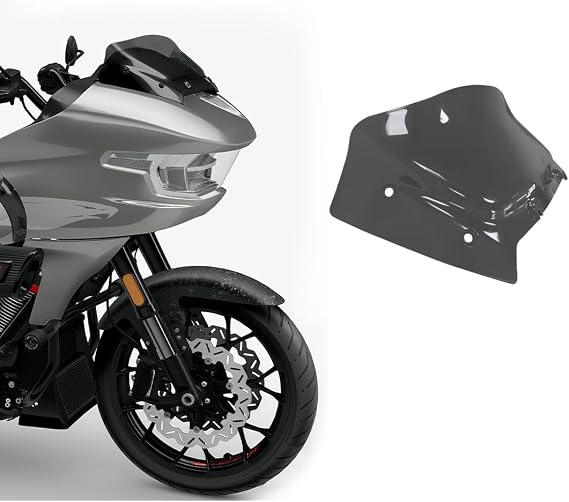 Motorcycle Windshield Fit for Harley Touring 2023 CVO Road Glide & 2024 Road Glide ST Durable Wind Deflector Design for Enhanced Wind Protection(9" Smoke)