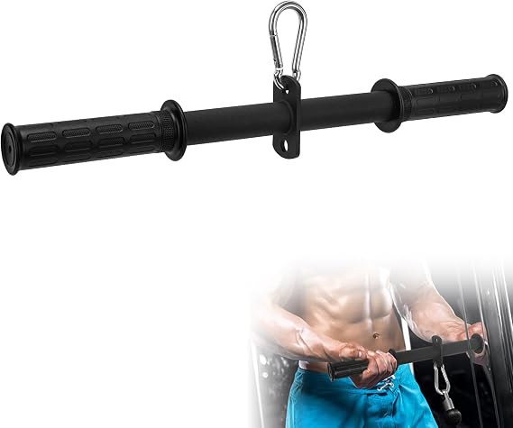 LAT Pull Down Attachments,Straight Bar Cable Attachment,LAT Pull Down Bar Cable Machine Attachment for Back Training,Tricep Bar, Bicep,Full Rotation