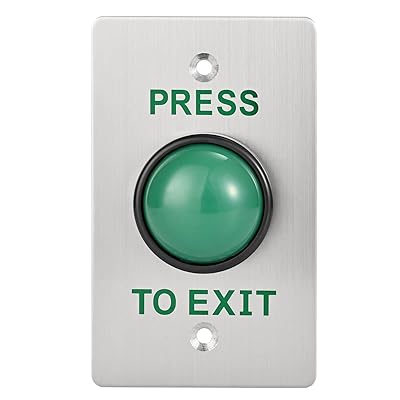 Push to Exit Button for Door Access Control Big Press Button IP68 Waterproof 304 Stainless Steel Shell NOCOM Output