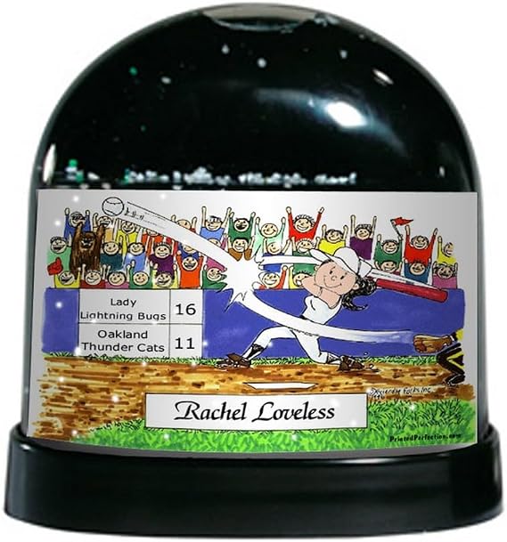 Personalized Softball Player - Female Snow Globe Gift