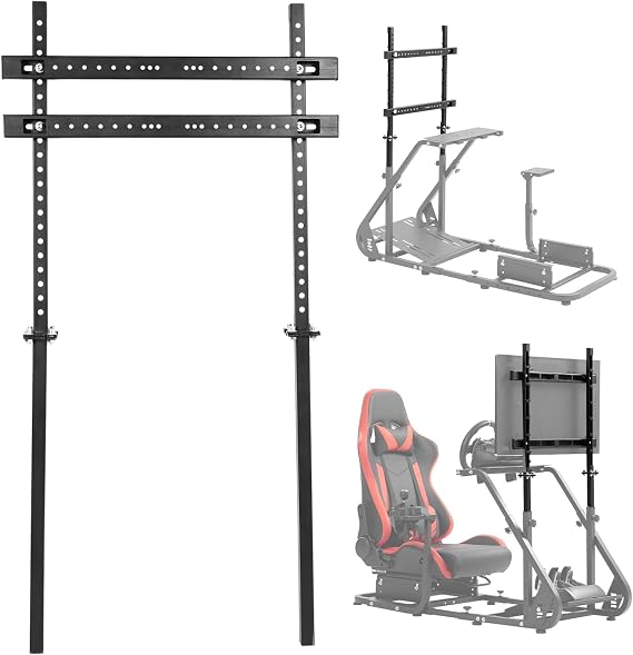 Hottoby Racing Simulator Cockpit Monitor Mount Fit for Logitech G25 G27 G923,for Thrustmaster T128X T248 T300 T458,for Fanatec,for One,for PC,NO Steering Wheel Sift Lever Pedals Seat and Race Frame