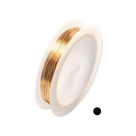 28 Gauge, 12/20 Yellow Gold Filled Wire 12K Gold Filled Wire, Round, Dead Soft Made in USA - 50FT by CRAFT WIRE