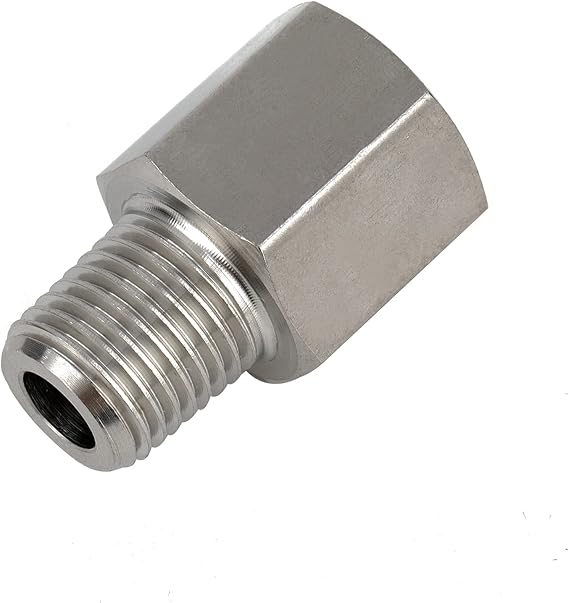 Yoebor 304 Stainless Steel Pipe Fitting,Converter Adapter, G 1" Female Thread to 1/2" NPT Male, 1 Pc